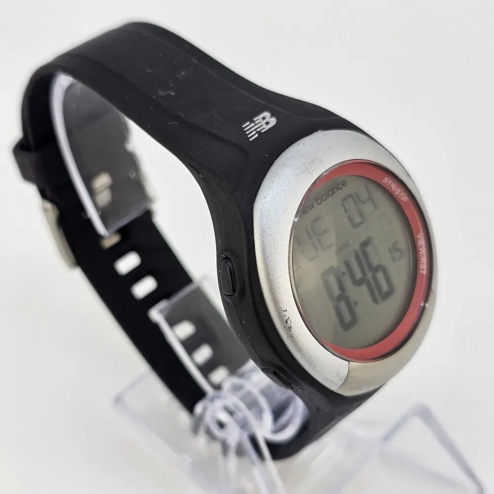 New Balance Duo Sport Men's Digital Watch 40MM Black Plastic Bands New‎ Battery